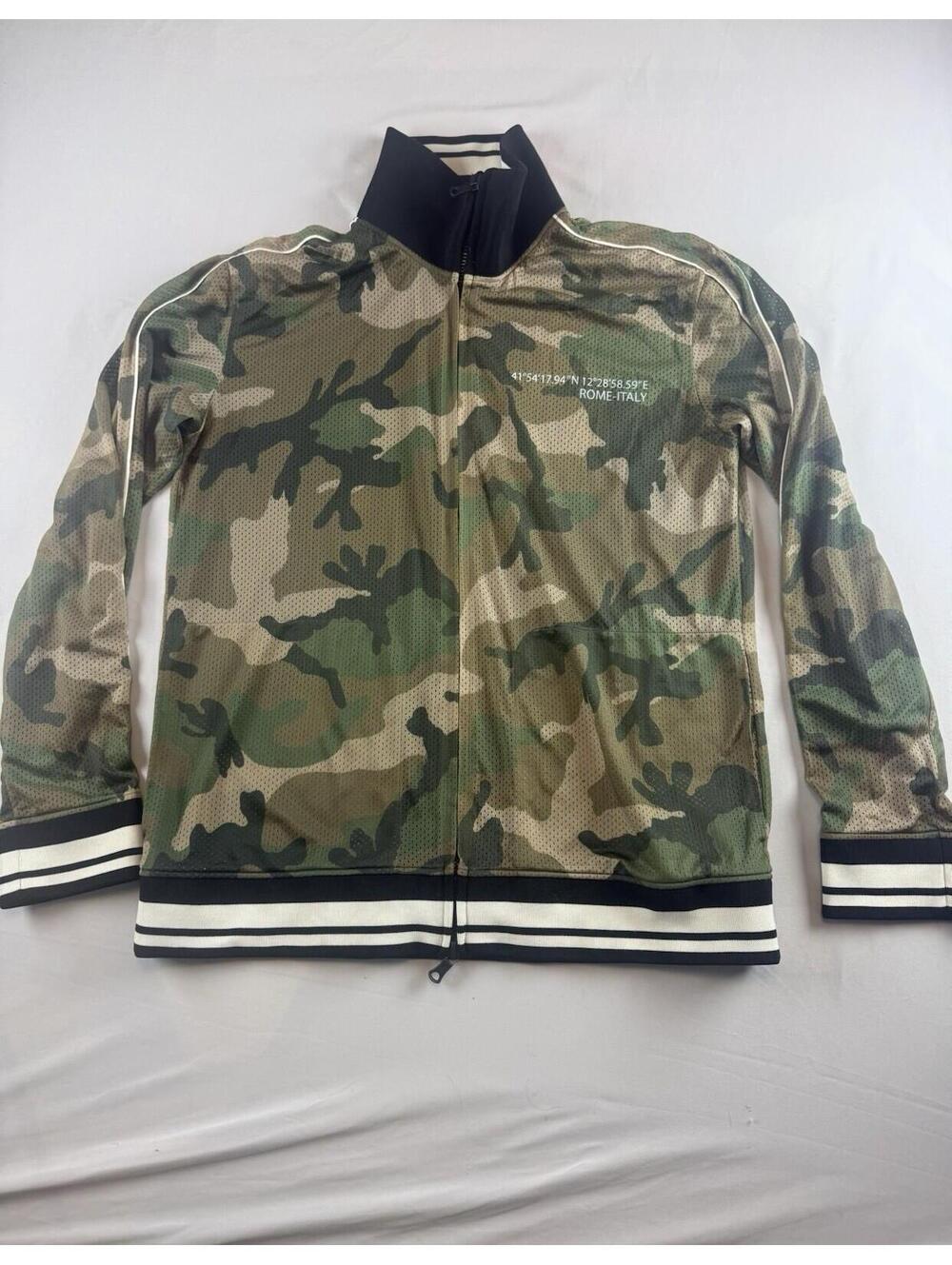 Valentino Camo Track Jacket XL Italy Mesh Zip Up ALWAYS Red Box Designer